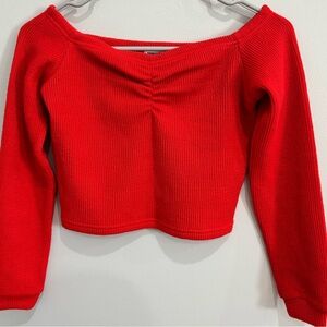 Fitted off the shoulder sweater